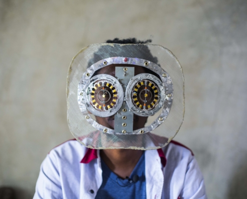 Still from Amazing spectacles sculpted from scrap, 2018, Rachel Reed