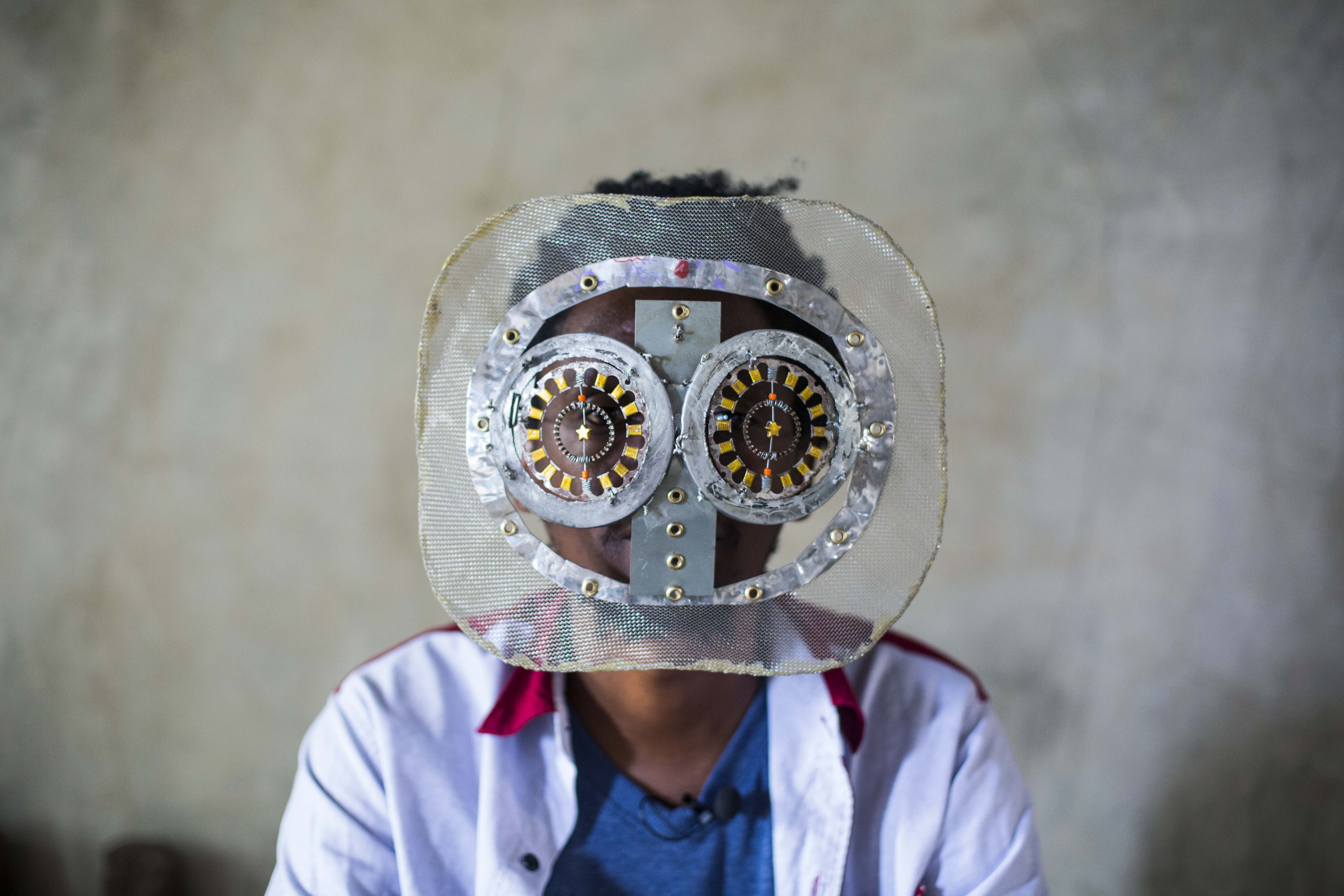 Still from Amazing spectacles sculpted from scrap, 2018, Rachel Reed