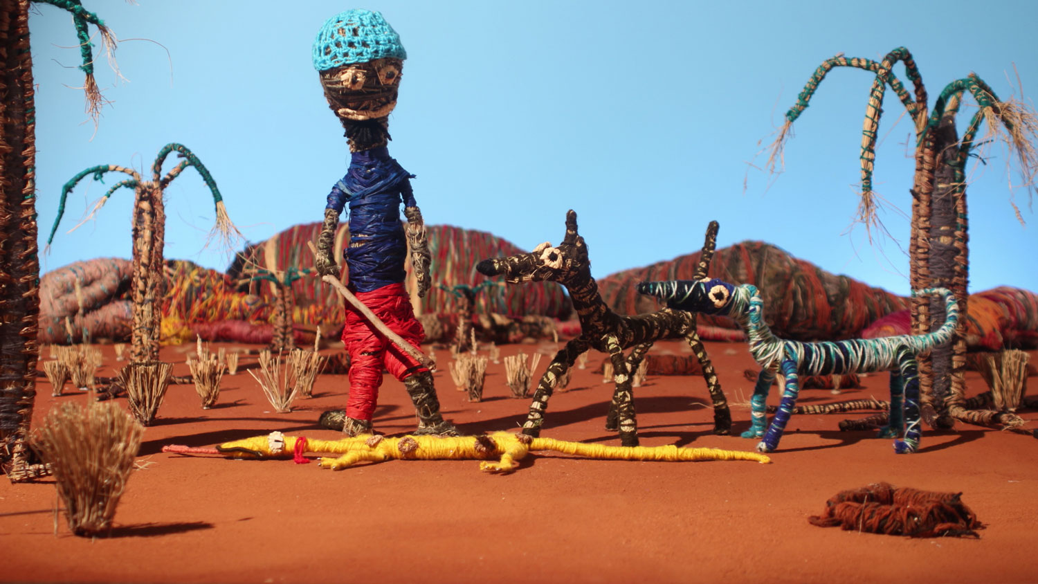 Still from Nyayuku Papa, Tjanpi Desert Weavers, 2018