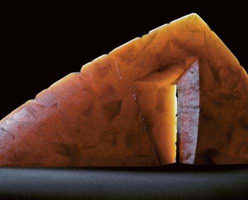 Peter Kovacsy, Elephant-Rock-Sunset, glass sculpture